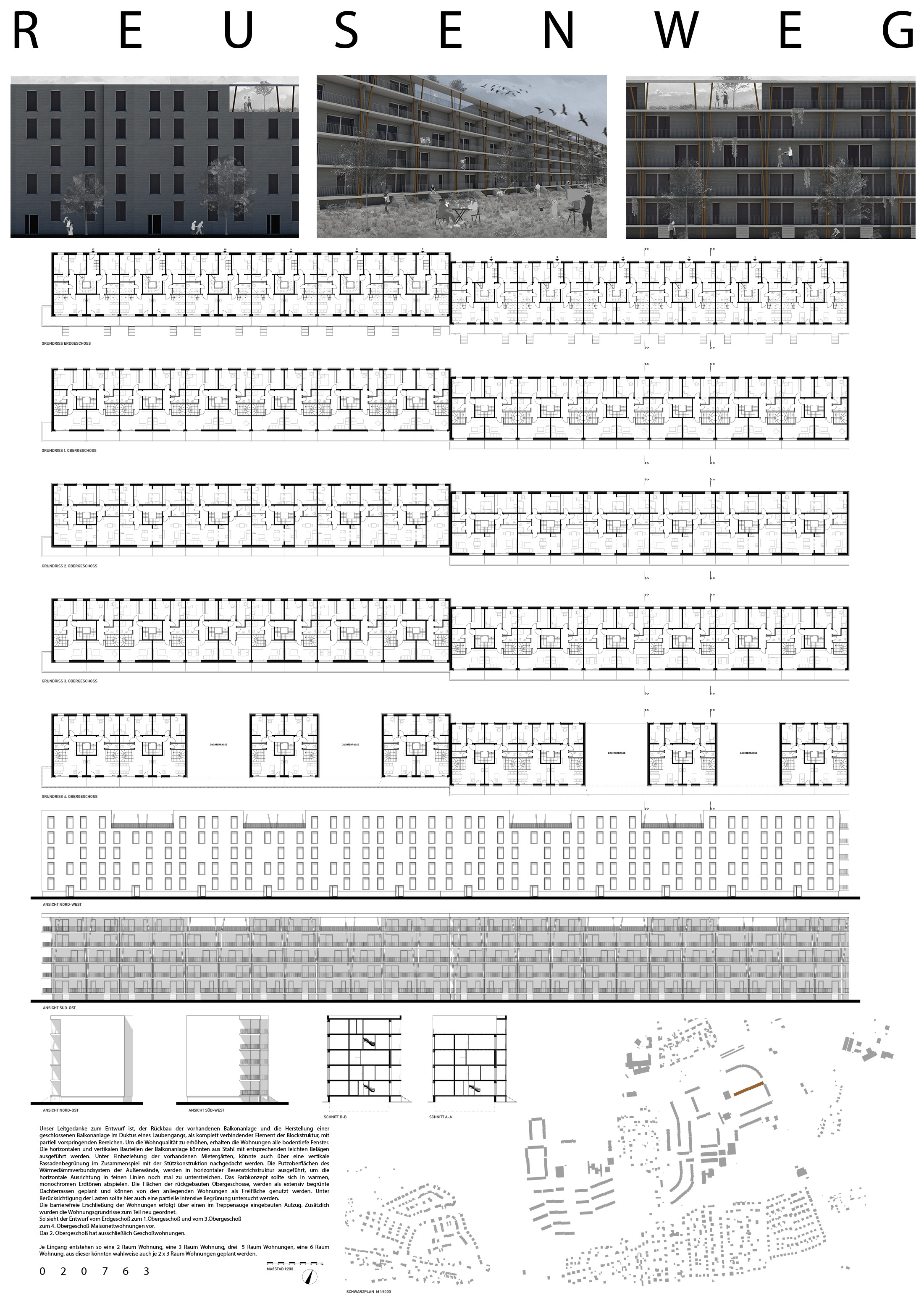 Weidenkätzchenweg - Ansicht und Grundrisse